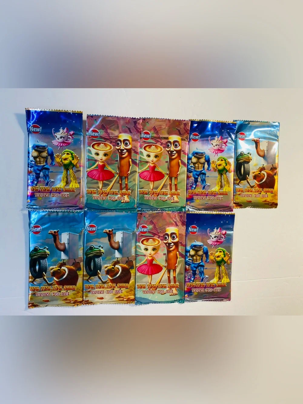 Italian Brain Rot Tung Tung Tung Salur Trading Cards 9 sealed packs